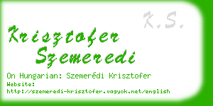 krisztofer szemeredi business card